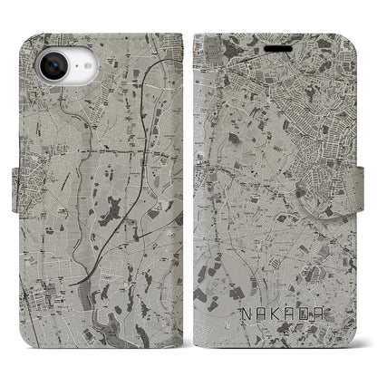 【中田（神奈川県）】地図柄iPhoneケース（手帳タイプ）