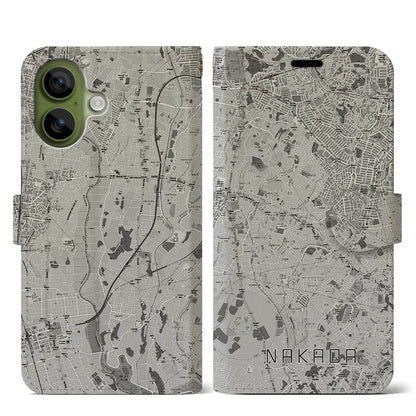 【中田（神奈川県）】地図柄iPhoneケース（手帳タイプ）