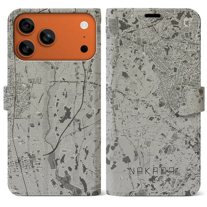 【中田（神奈川県）】地図柄iPhoneケース（手帳タイプ）