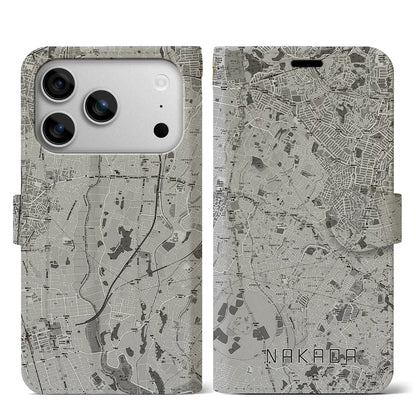 【中田（神奈川県）】地図柄iPhoneケース（手帳タイプ）