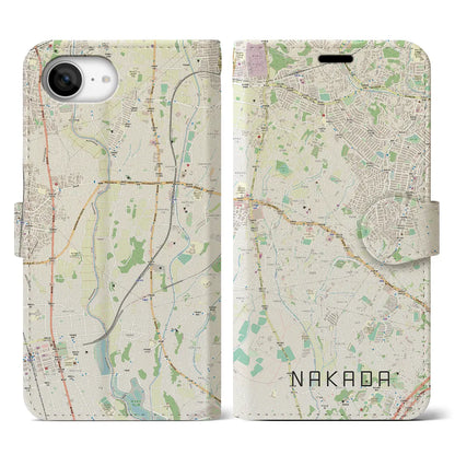 【中田（神奈川県）】地図柄iPhoneケース（手帳タイプ）