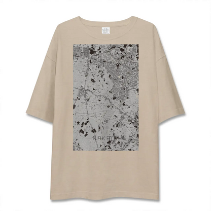 【中田（神奈川県）】地図柄ビッグシルエットTシャツ