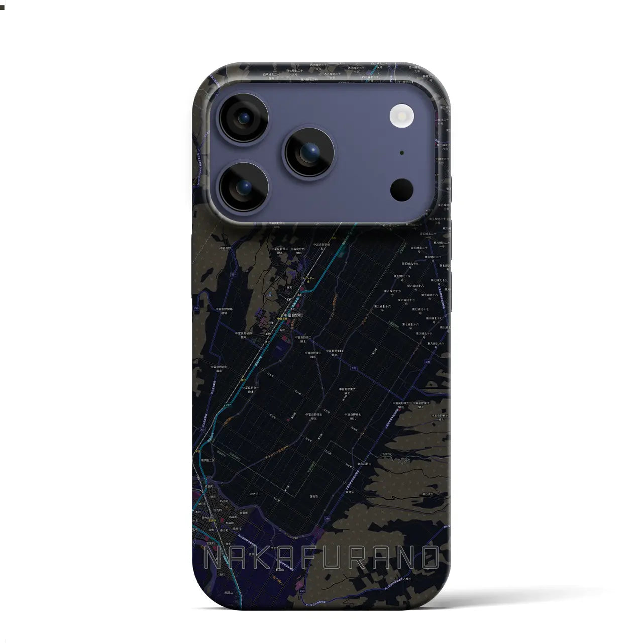 【中富良野（北海道）】地図柄iPhoneケース（バックカバータイプ）