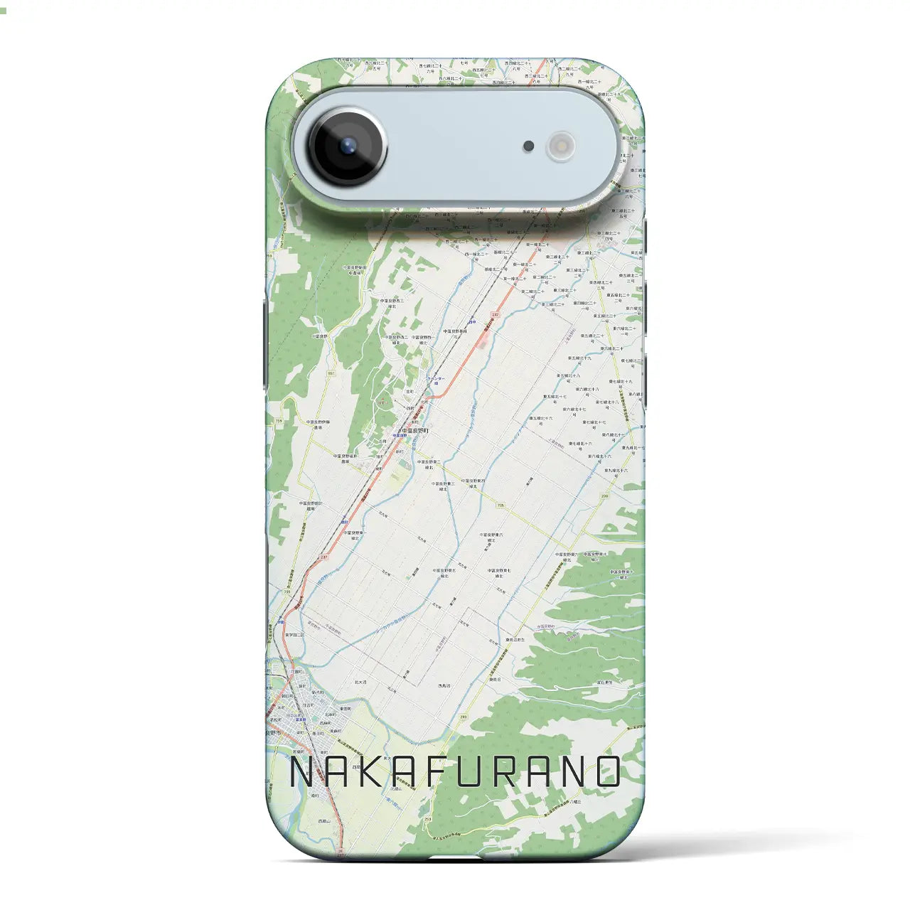 【中富良野（北海道）】地図柄iPhoneケース（バックカバータイプ）