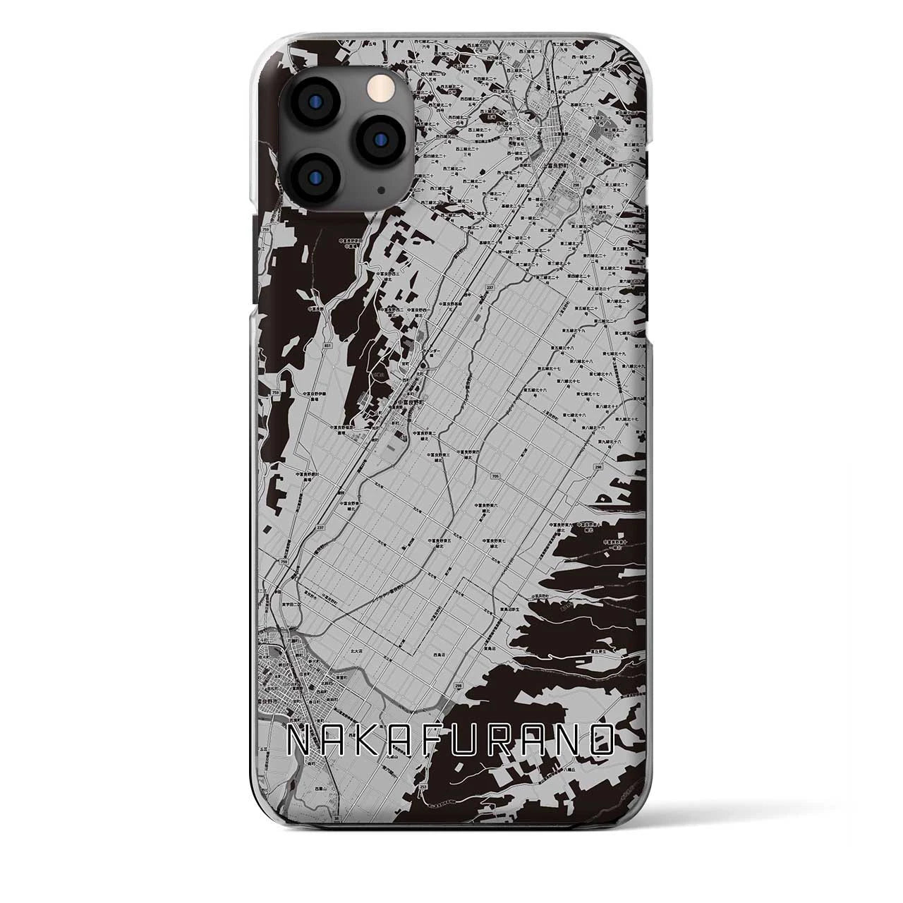 【中富良野（北海道）】地図柄iPhoneケース（クリアタイプ）