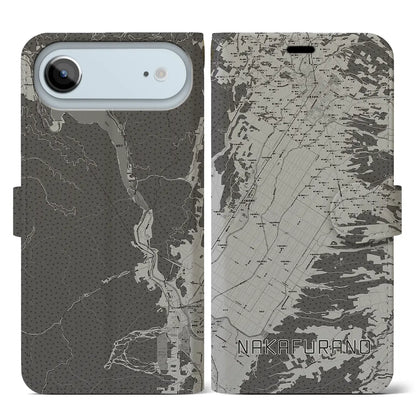 【中富良野（北海道）】地図柄iPhoneケース（手帳タイプ）