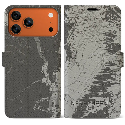 【中富良野（北海道）】地図柄iPhoneケース（手帳タイプ）