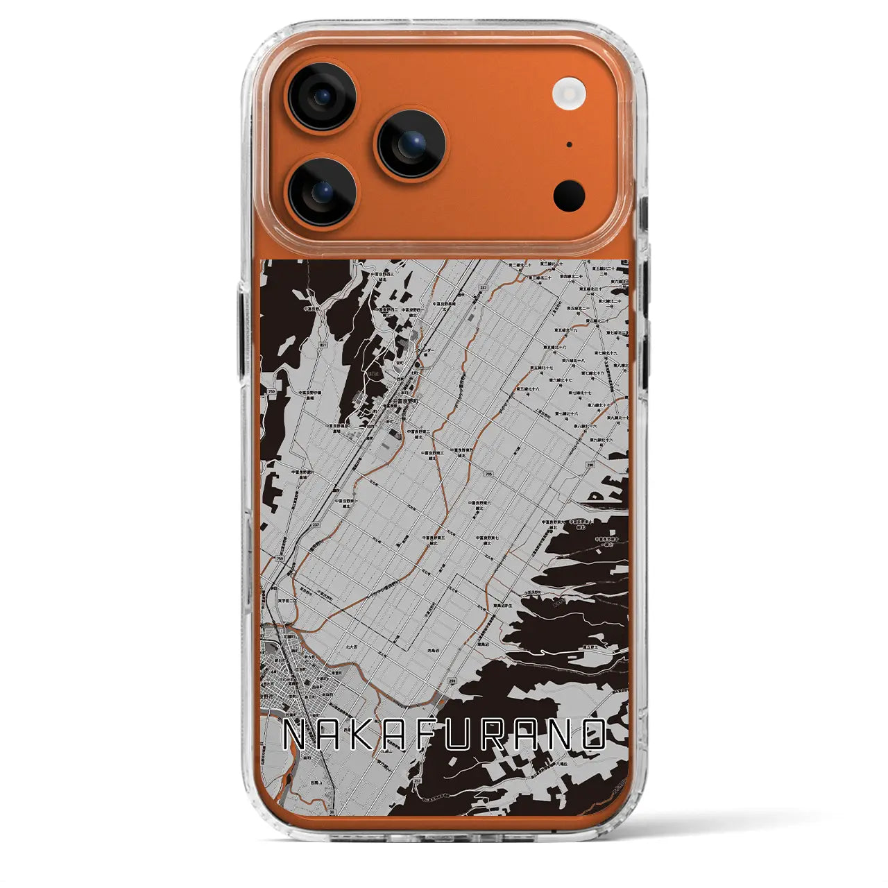 【中富良野（北海道）】地図柄iPhoneケース（MagSafeタイプ）