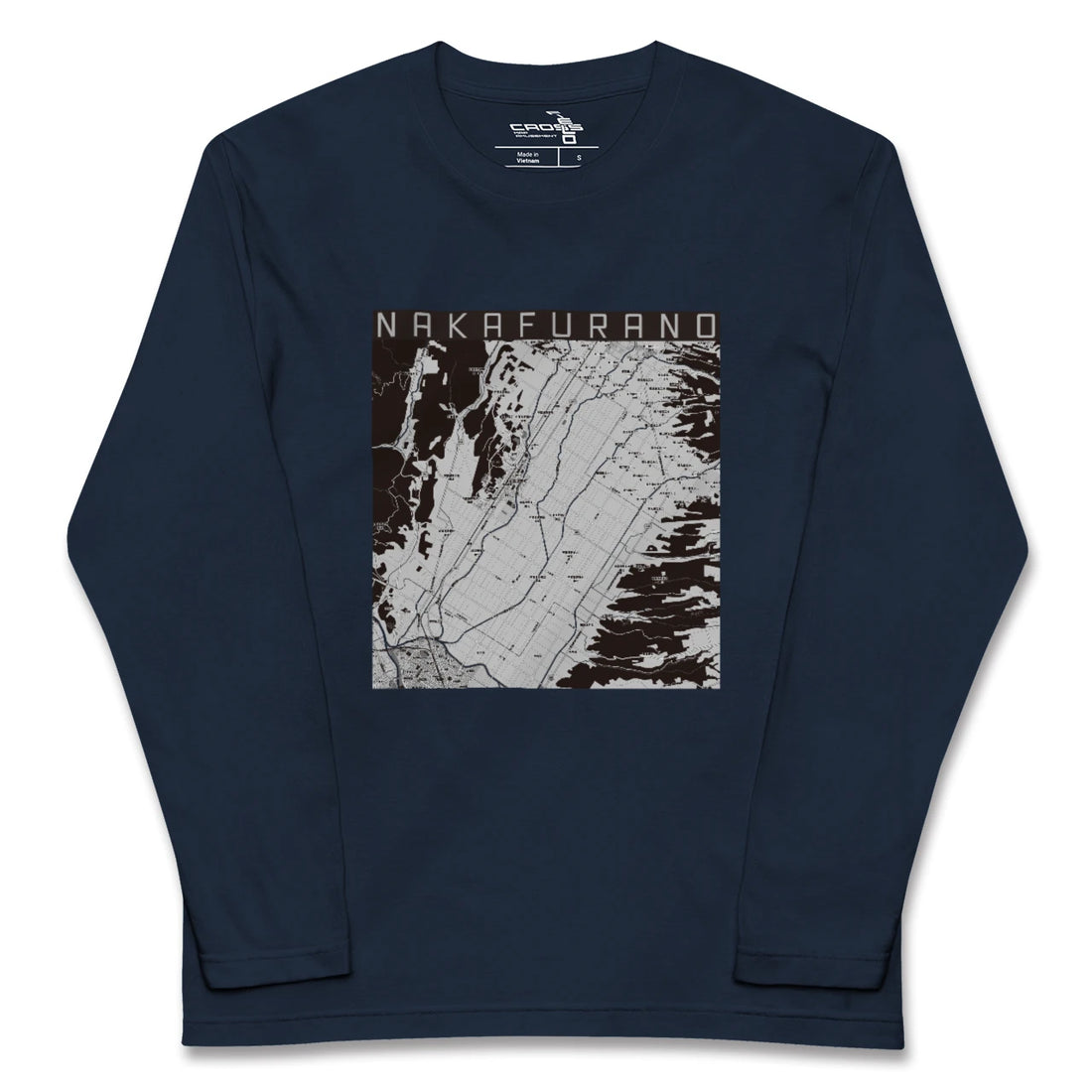 【中富良野（北海道）】地図柄ロングスリーブTシャツ