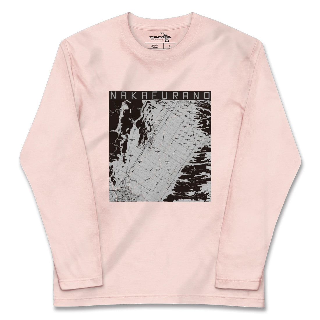 【中富良野（北海道）】地図柄ロングスリーブTシャツ