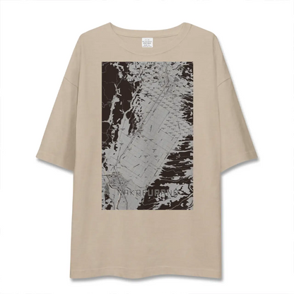 【中富良野（北海道）】地図柄ビッグシルエットTシャツ