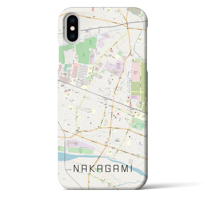 【中神（東京都）】地図柄iPhoneケース（バックカバータイプ）