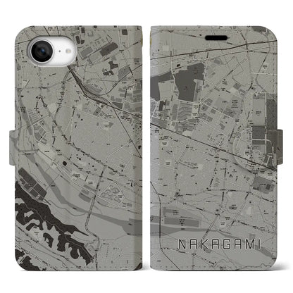 【中神（東京都）】地図柄iPhoneケース（手帳タイプ）