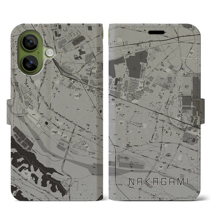 【中神（東京都）】地図柄iPhoneケース（手帳タイプ）