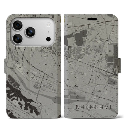 【中神（東京都）】地図柄iPhoneケース（手帳タイプ）