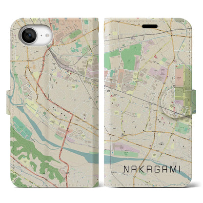 【中神（東京都）】地図柄iPhoneケース（手帳タイプ）