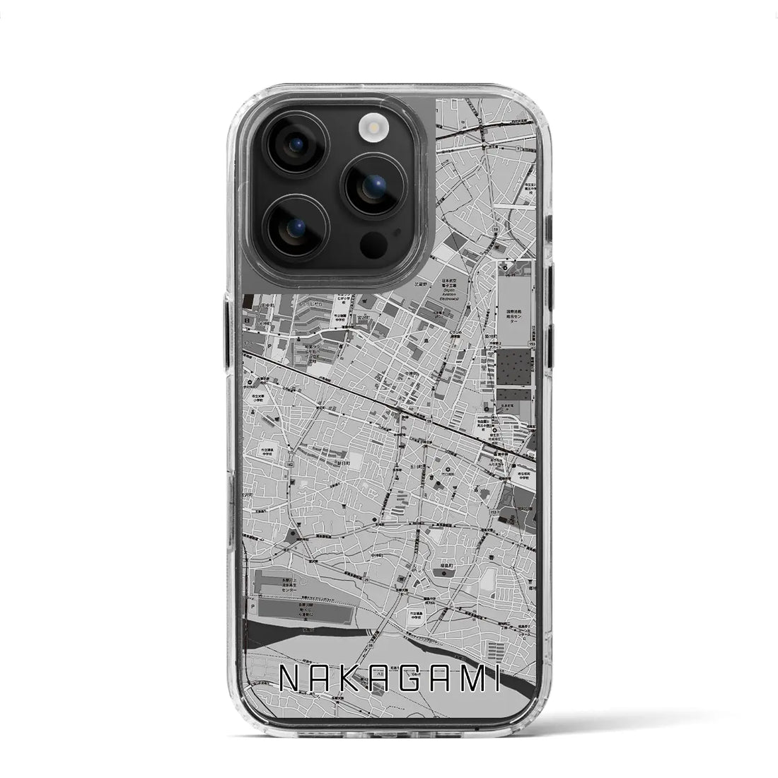 【中神（東京都）】地図柄iPhoneケース（MagSafeタイプ）