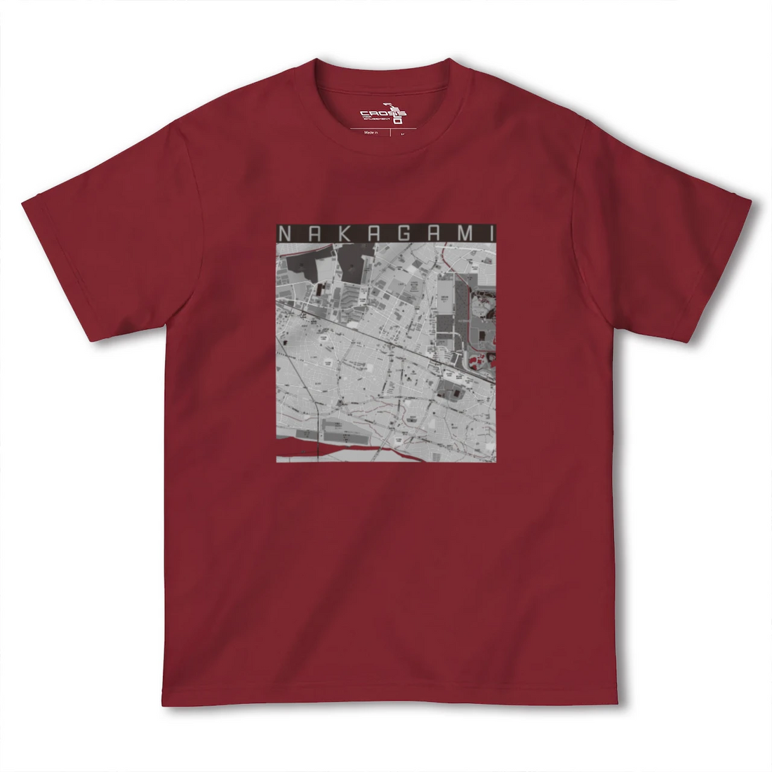 【中神(東京都)】地図柄ヘビーウェイトTシャツ