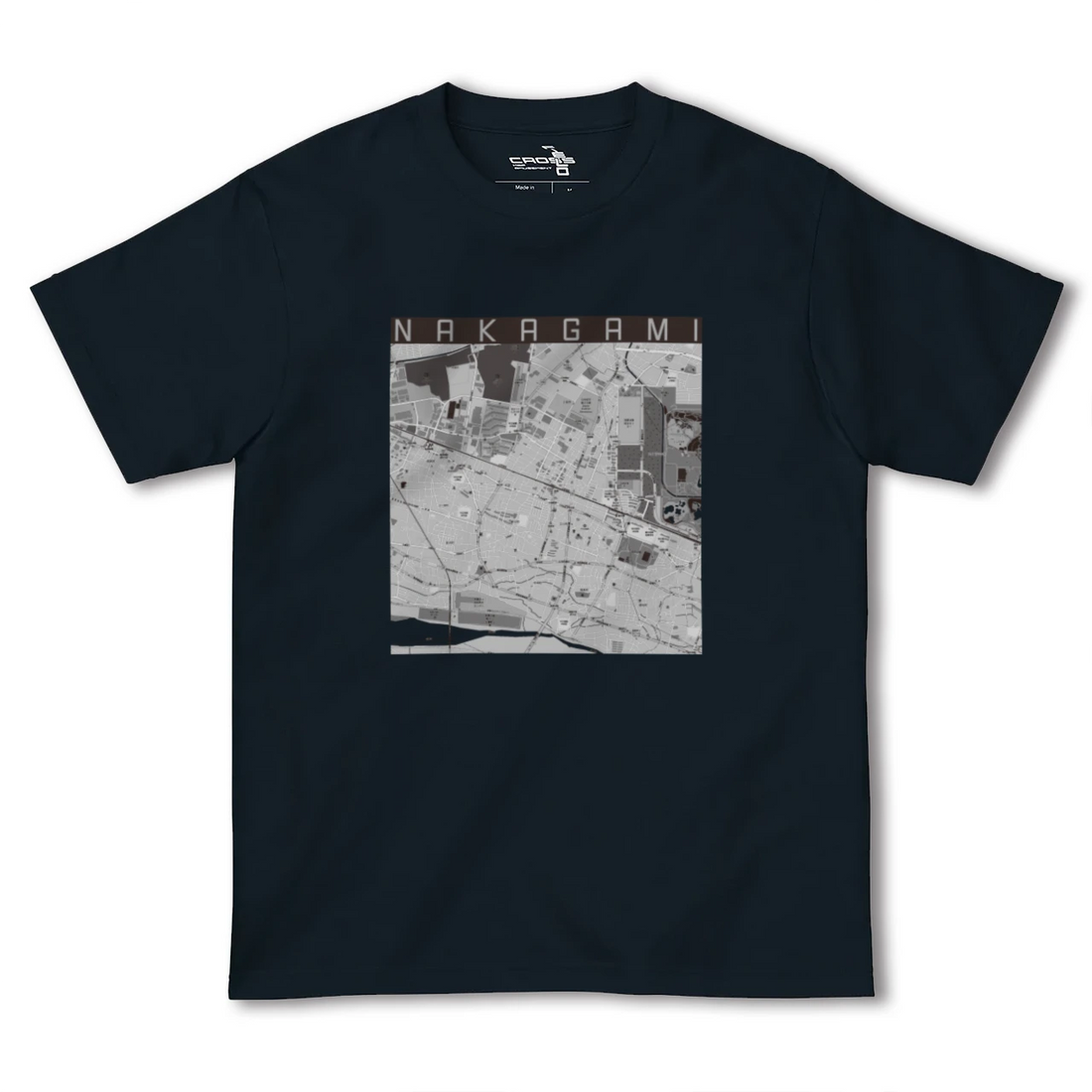 【中神(東京都)】地図柄ヘビーウェイトTシャツ
