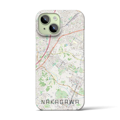【中川（神奈川県）】地図柄iPhoneケース（バックカバータイプ）