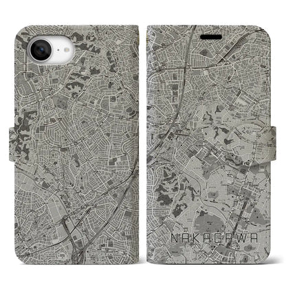 【中川（神奈川県）】地図柄iPhoneケース（手帳タイプ）