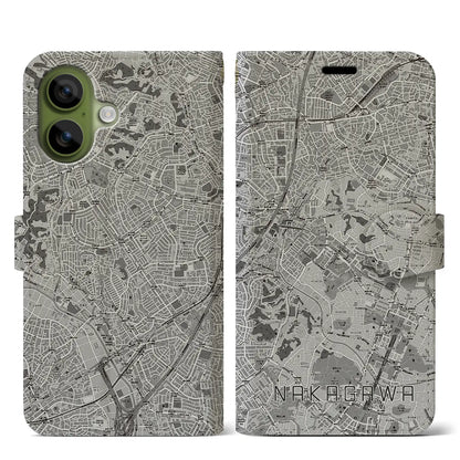 【中川（神奈川県）】地図柄iPhoneケース（手帳タイプ）