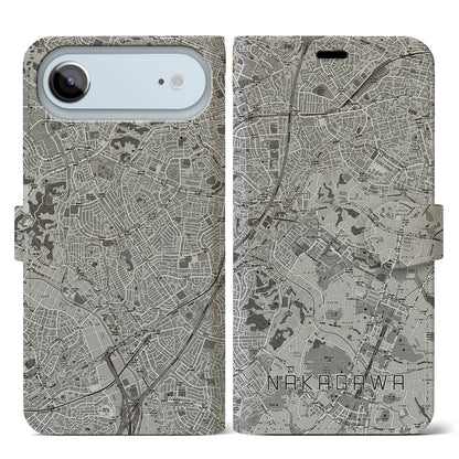 【中川（神奈川県）】地図柄iPhoneケース（手帳タイプ）