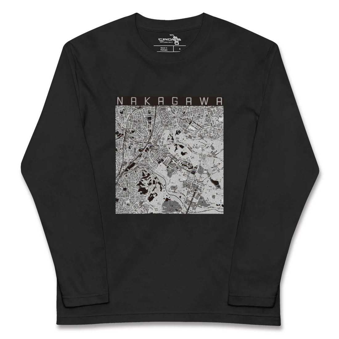 【中川(神奈川県)】地図柄ロングスリーブTシャツ