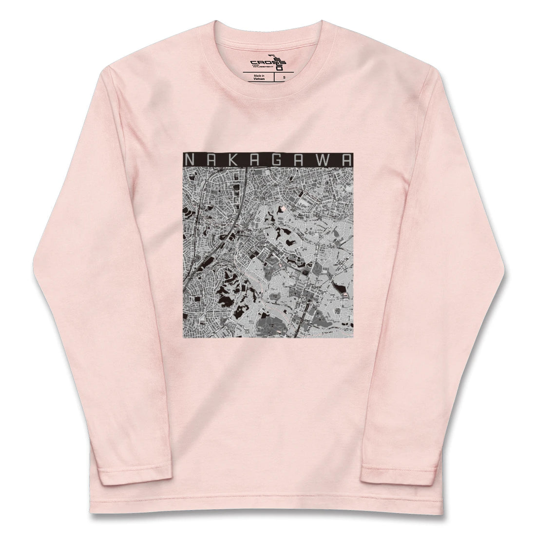 【中川（神奈川県）】地図柄ロングスリーブTシャツ