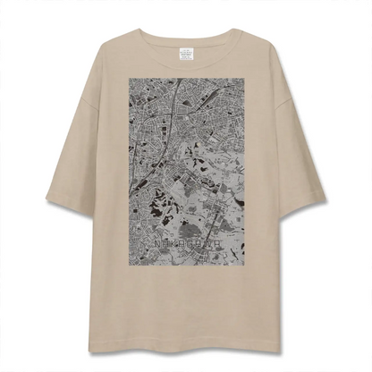 【中川（神奈川県）】地図柄ビッグシルエットTシャツ