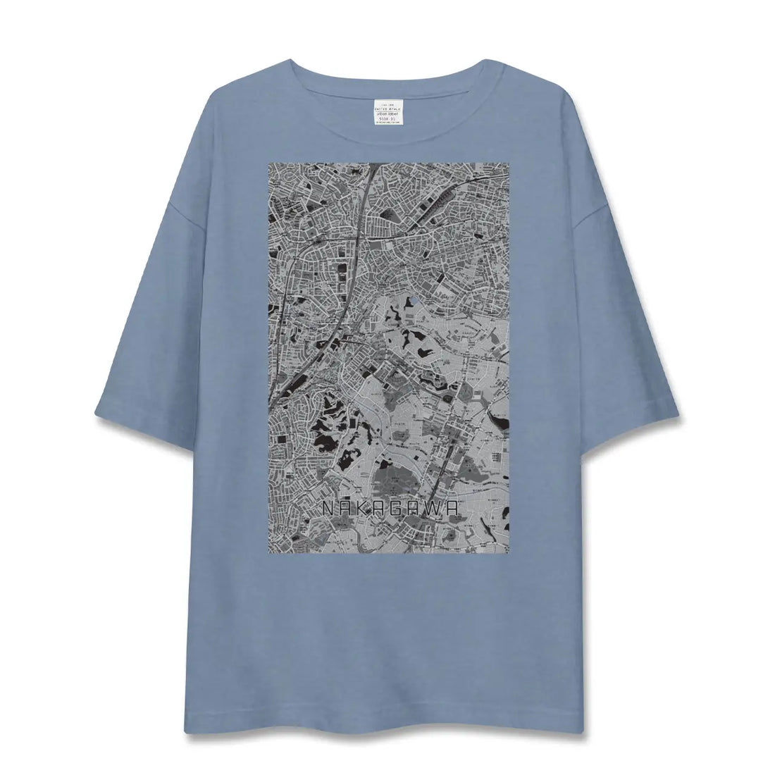【中川（神奈川県）】地図柄ビッグシルエットTシャツ