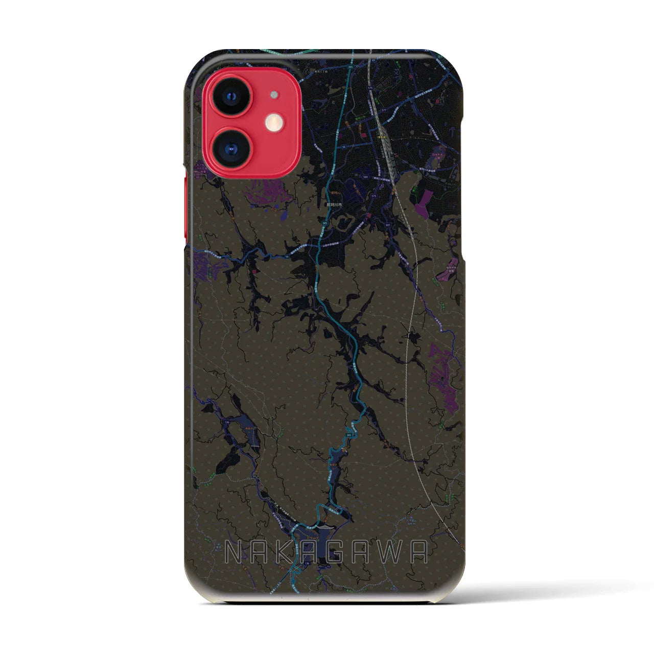 【那珂川（福岡県）】地図柄iPhoneケース（バックカバータイプ）