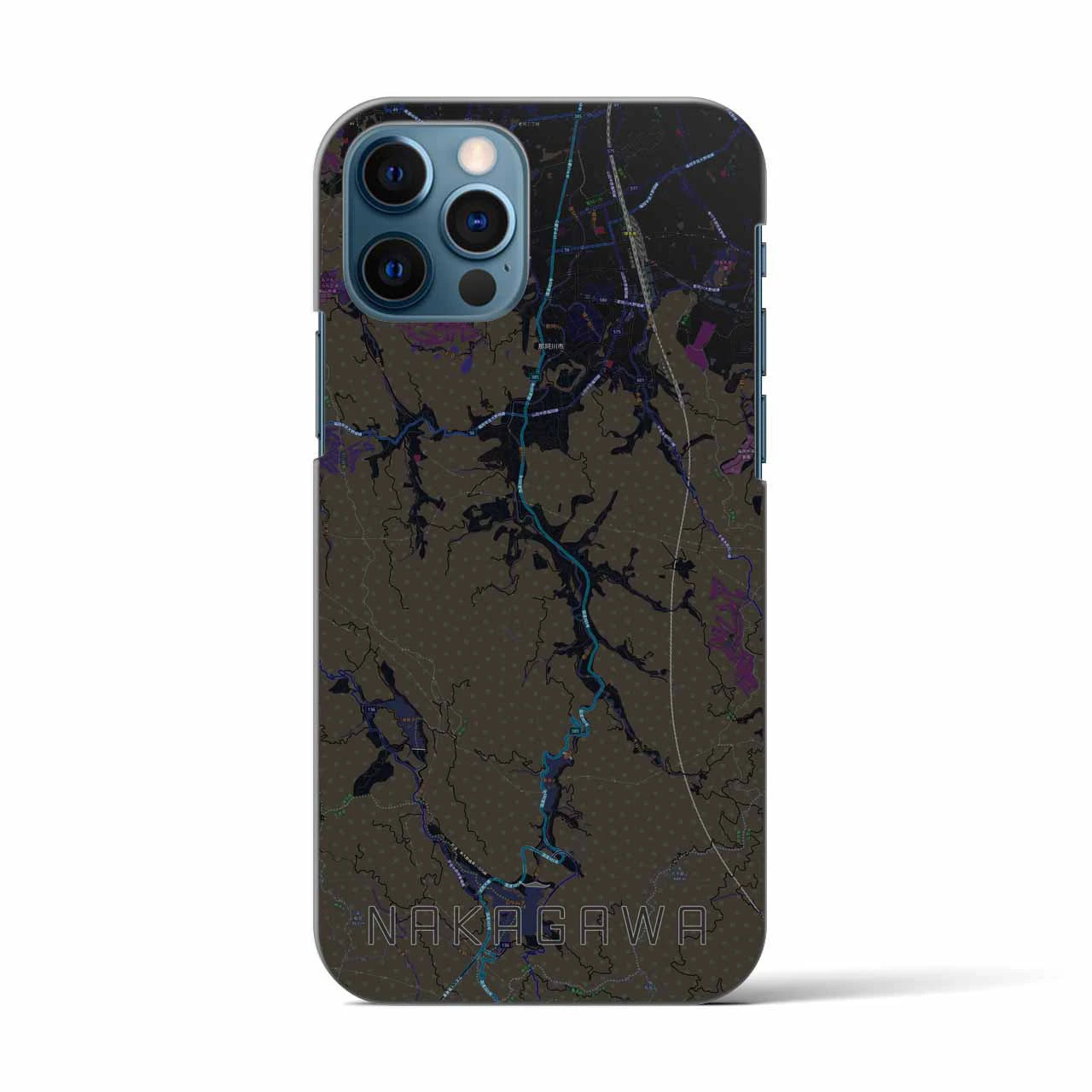 【那珂川（福岡県）】地図柄iPhoneケース（バックカバータイプ）