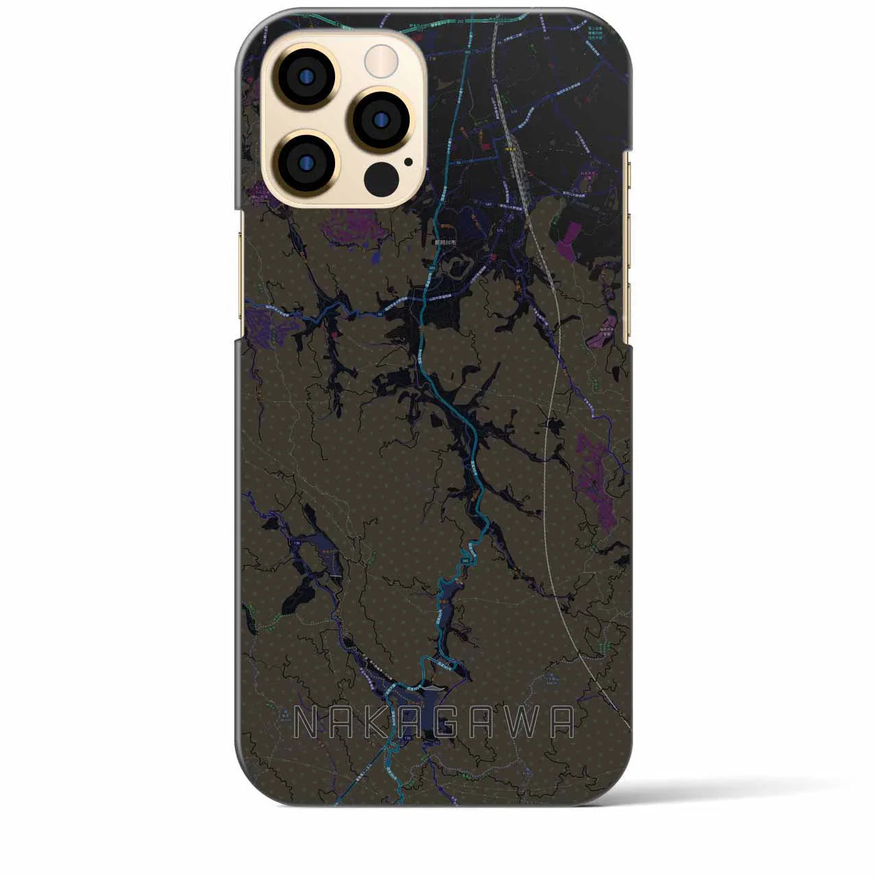 【那珂川（福岡県）】地図柄iPhoneケース（バックカバータイプ）