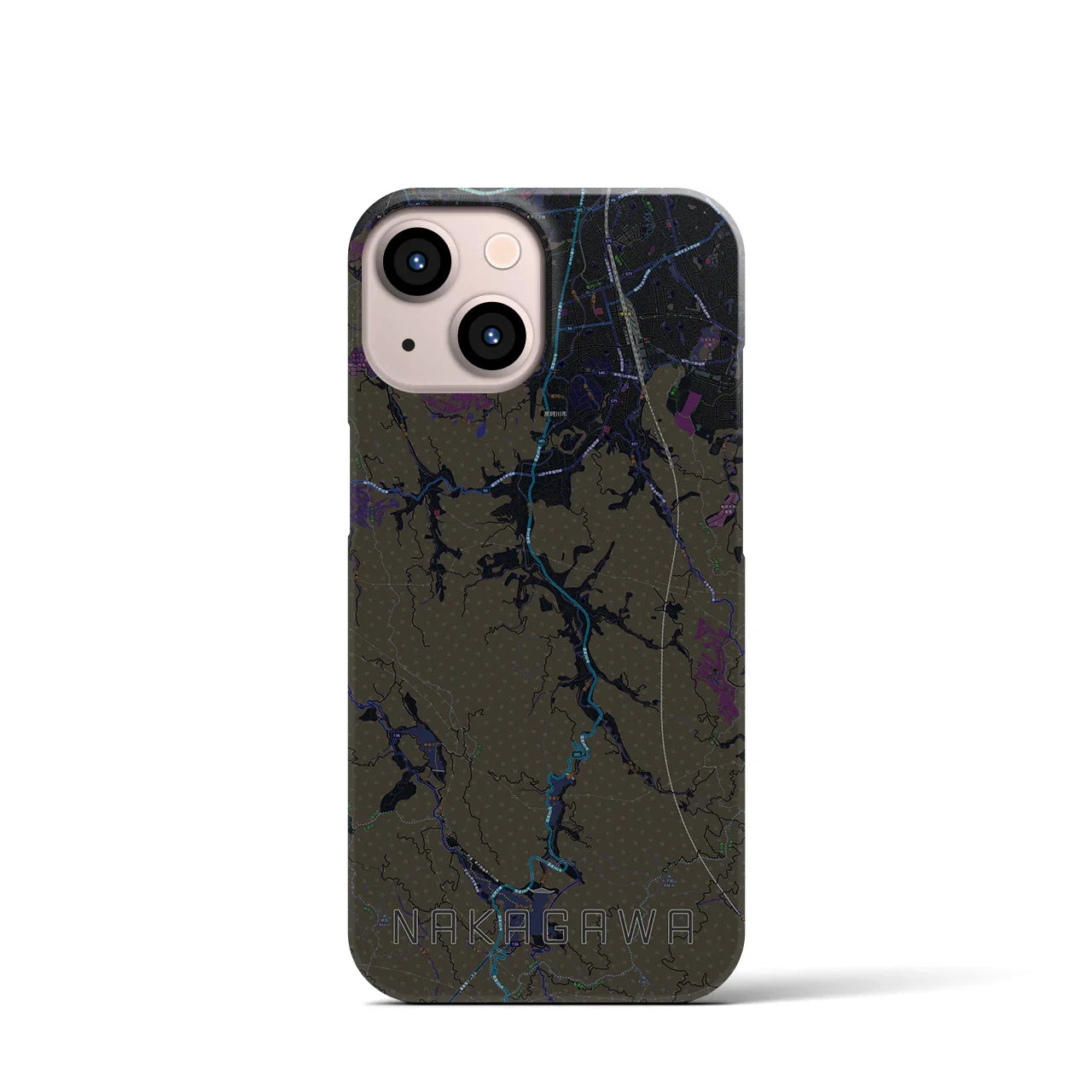 【那珂川（福岡県）】地図柄iPhoneケース（バックカバータイプ）