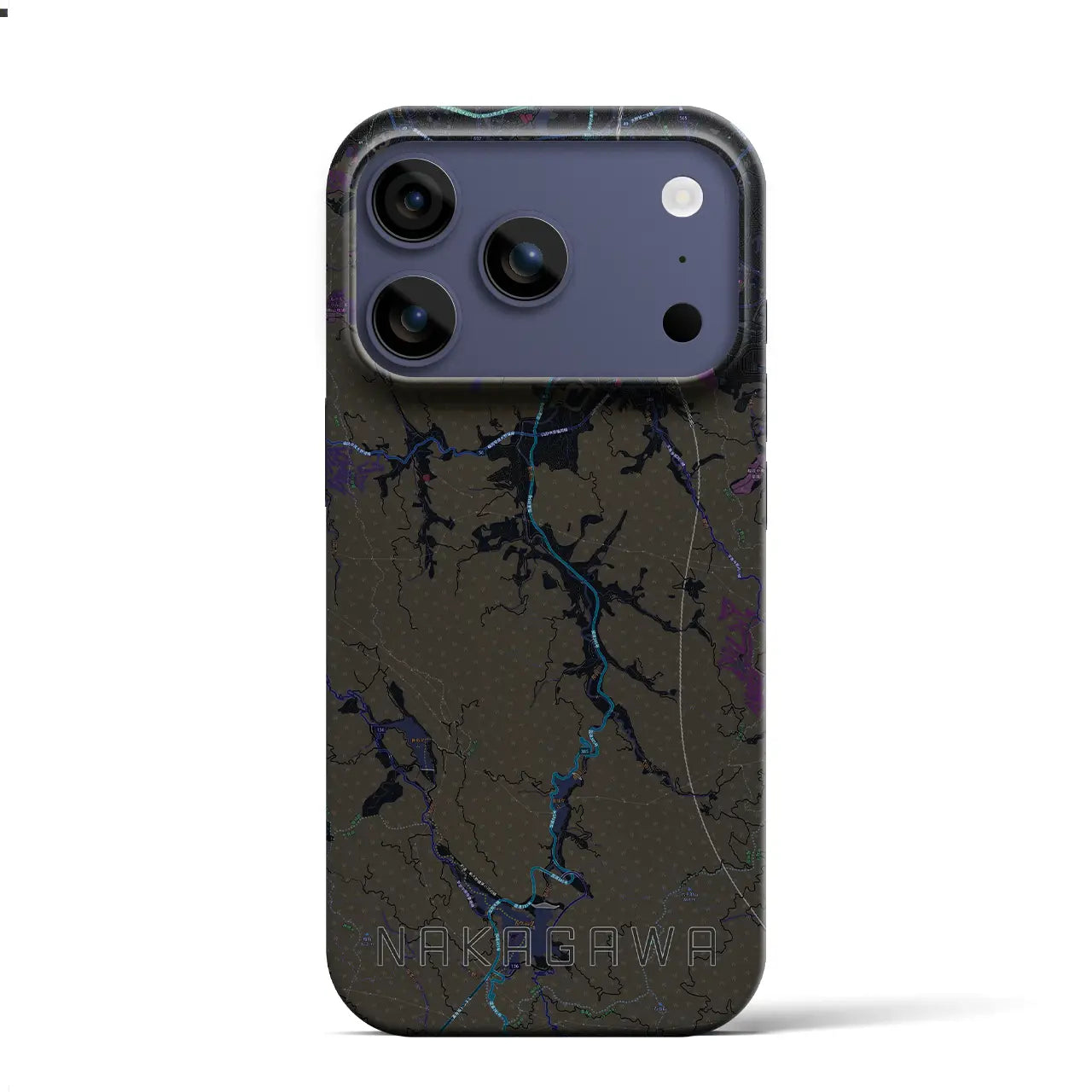 【那珂川（福岡県）】地図柄iPhoneケース（バックカバータイプ）