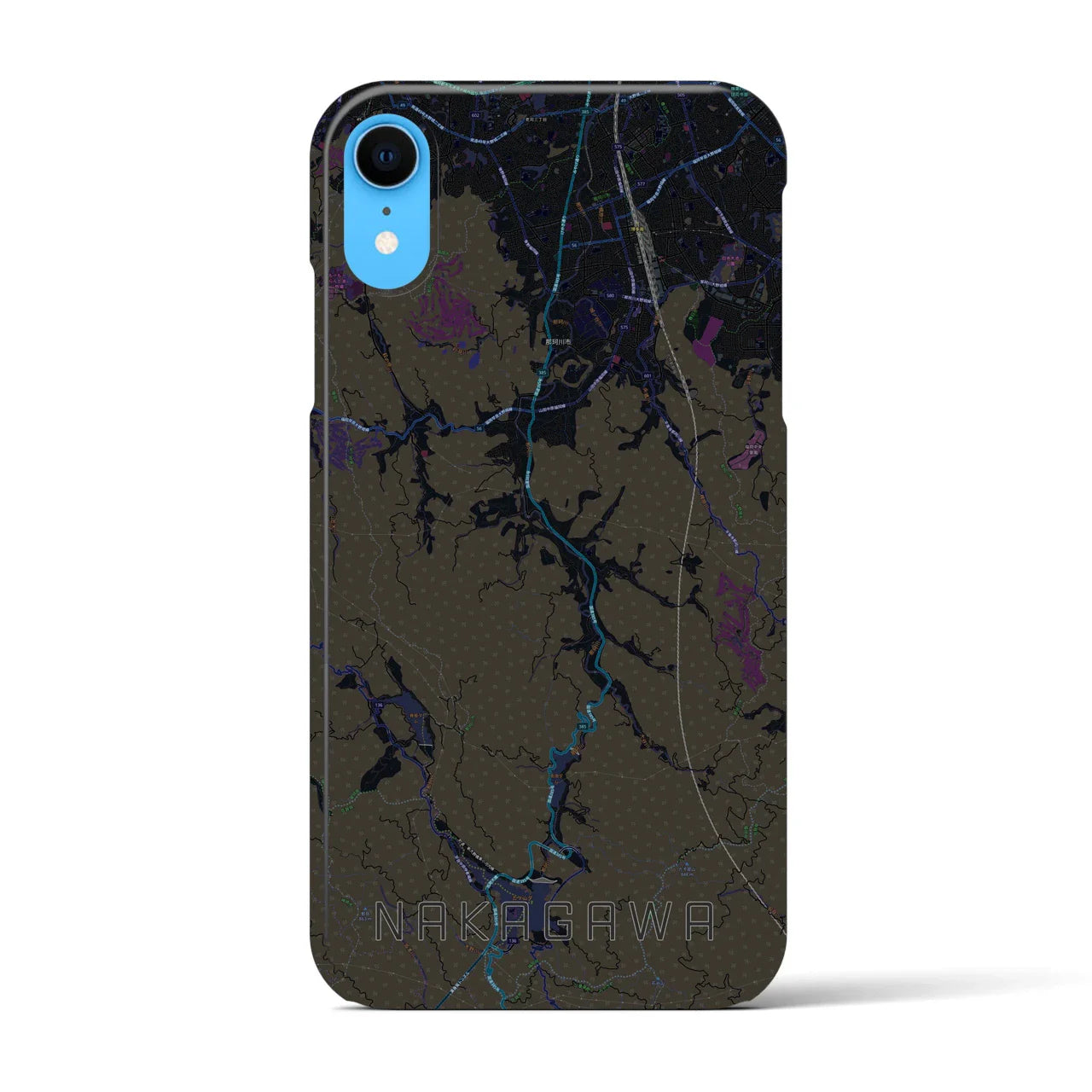 【那珂川（福岡県）】地図柄iPhoneケース（バックカバータイプ）