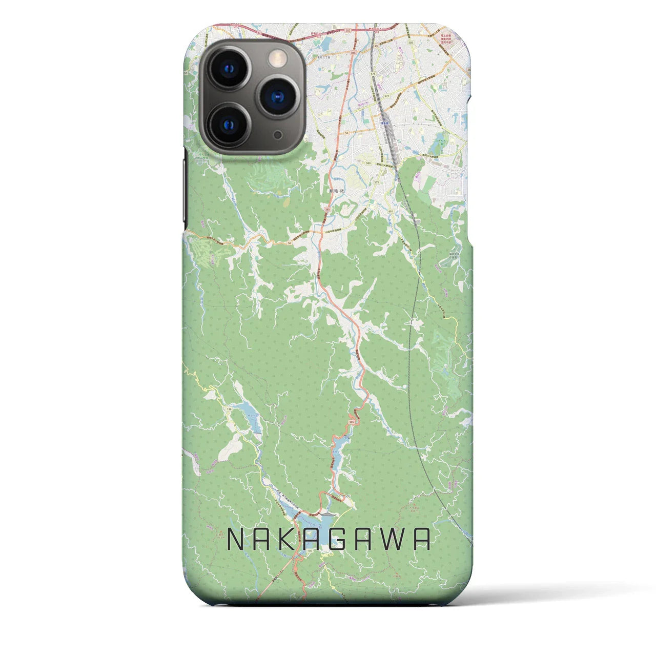 【那珂川（福岡県）】地図柄iPhoneケース（バックカバータイプ）