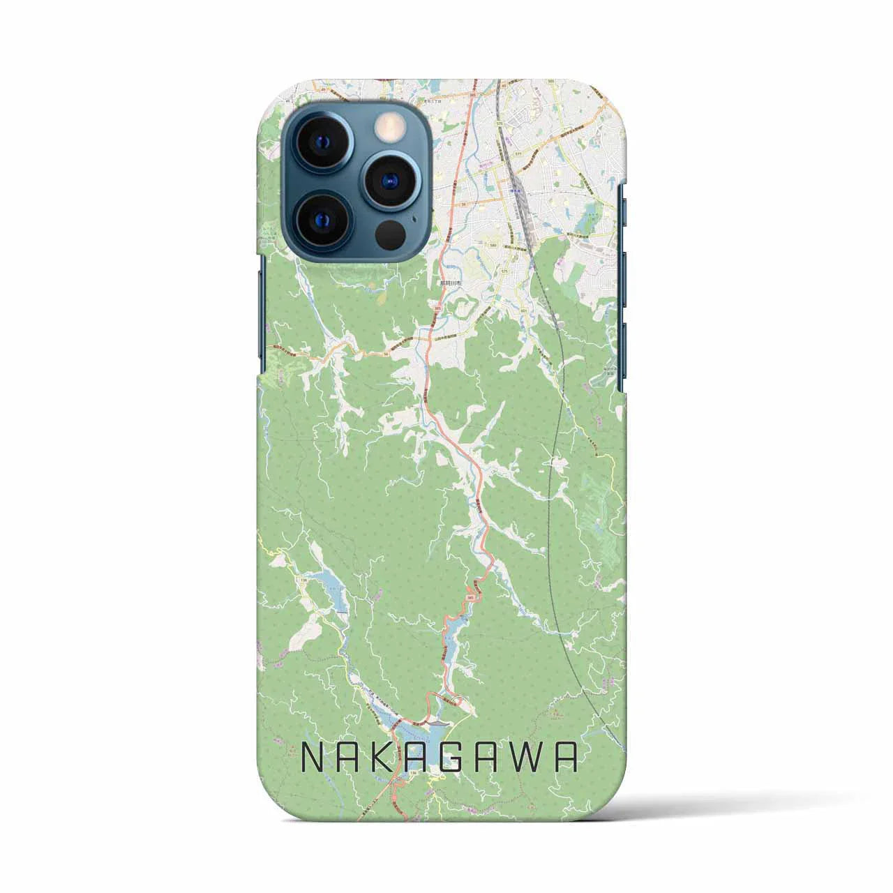 【那珂川（福岡県）】地図柄iPhoneケース（バックカバータイプ）