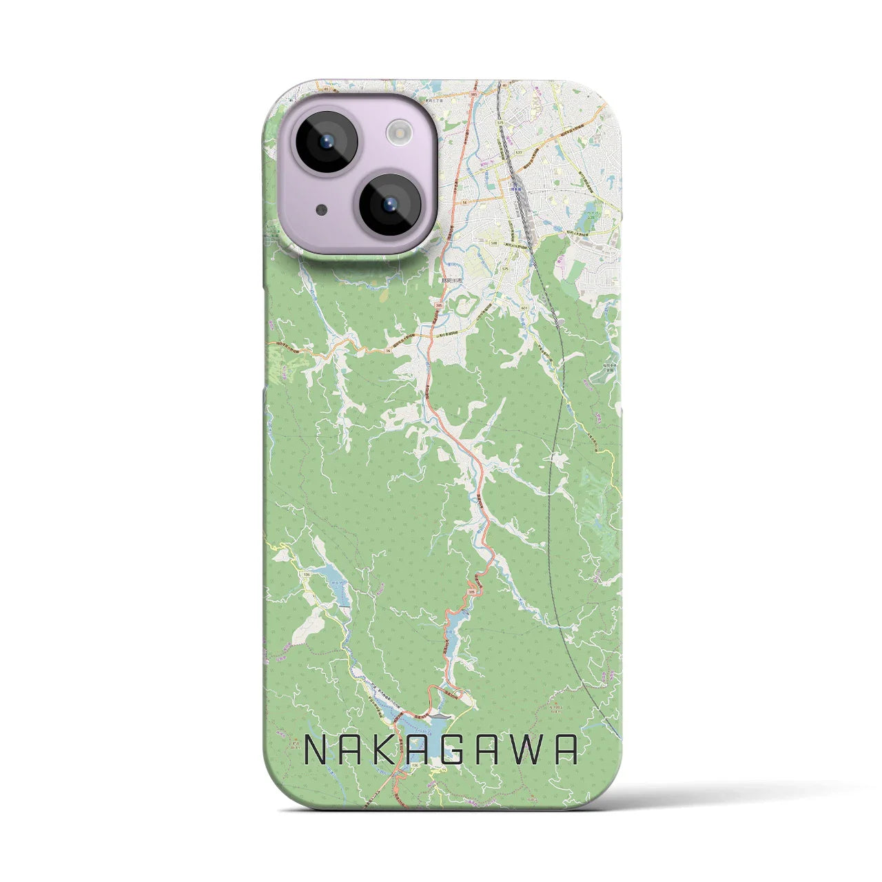 【那珂川（福岡県）】地図柄iPhoneケース（バックカバータイプ）