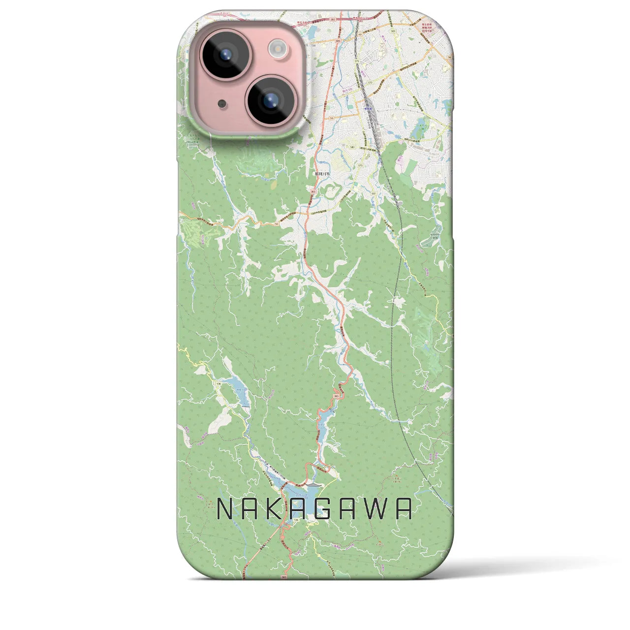 【那珂川（福岡県）】地図柄iPhoneケース（バックカバータイプ）