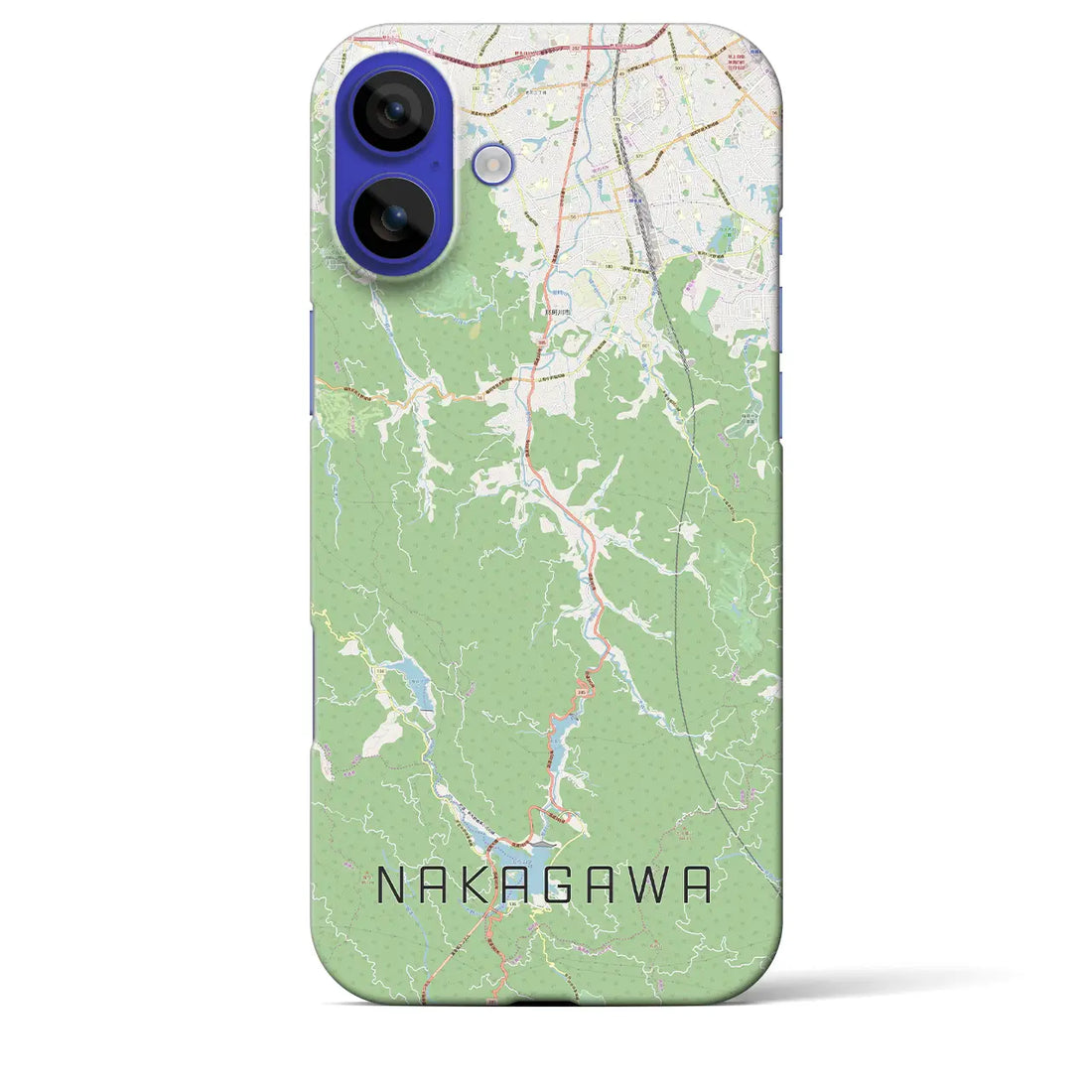 【那珂川（福岡県）】地図柄iPhoneケース（バックカバータイプ）ナチュラル・iPhone 16 Pro Max 用