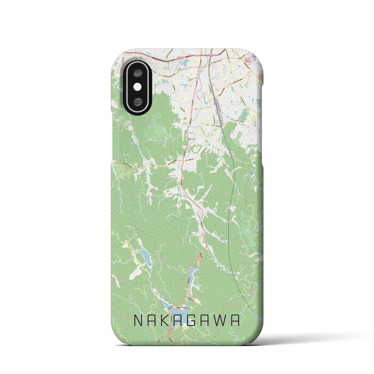 【那珂川（福岡県）】地図柄iPhoneケース（バックカバータイプ）