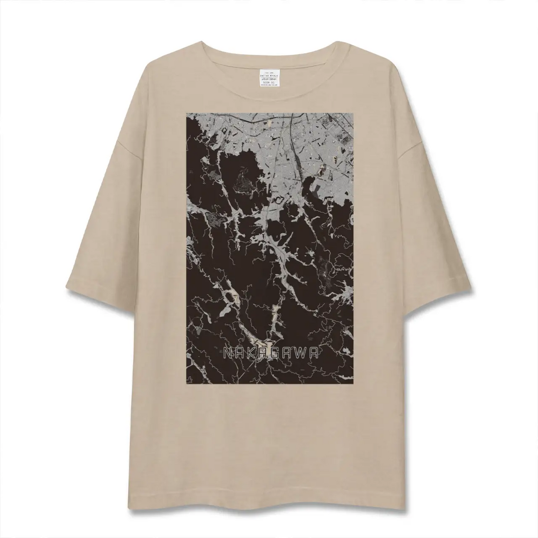【那珂川（福岡県）】地図柄ビッグシルエットTシャツ