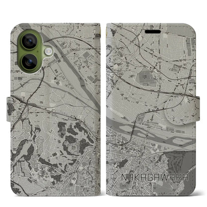 【中河原（東京都）】地図柄iPhoneケース（手帳タイプ）