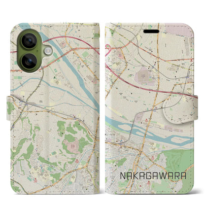 【中河原（東京都）】地図柄iPhoneケース（手帳タイプ）