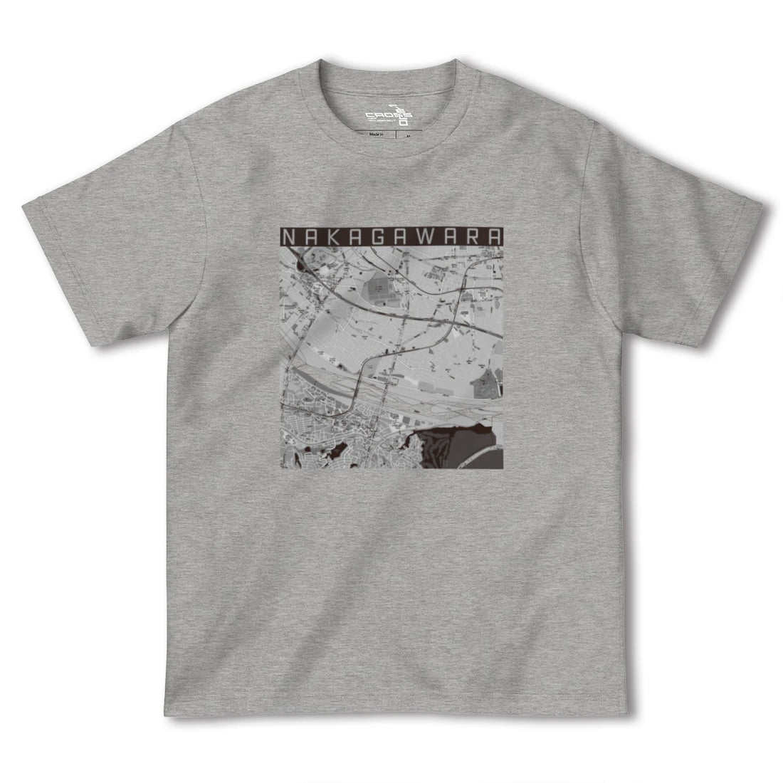 【中河原（東京都）】地図柄ヘビーウェイトTシャツ