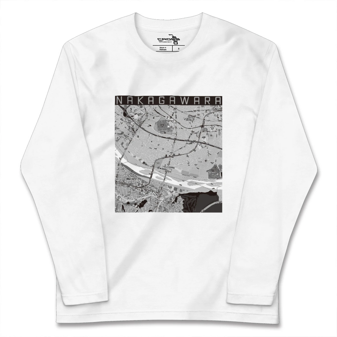 【中河原(東京都)】地図柄ロングスリーブTシャツ