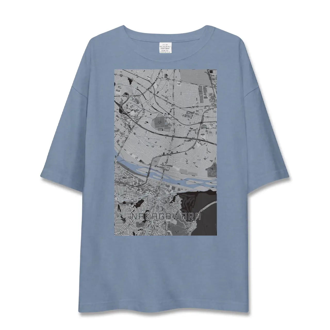 【中河原（東京都）】地図柄ビッグシルエットTシャツ