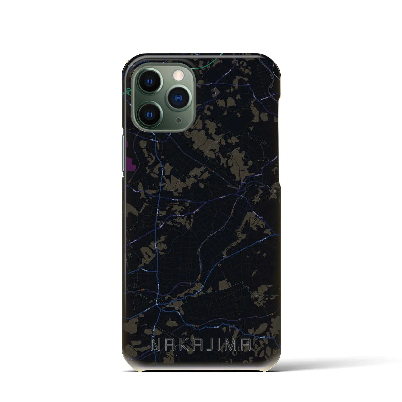 【中島（福島県）】地図柄iPhoneケース（バックカバータイプ）